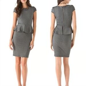 Alice + Olivia Gray Peplum Dress